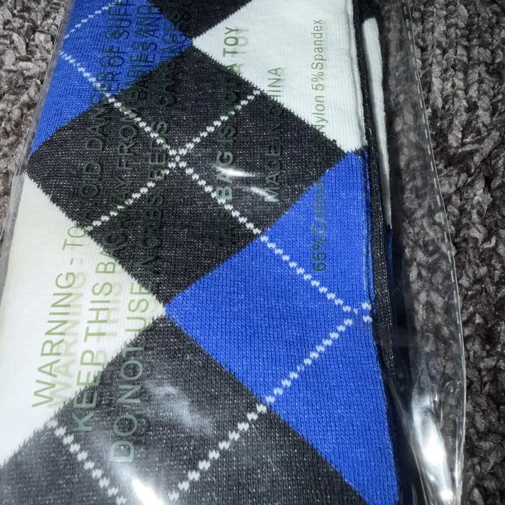 Golf Knickers Colorful Knee High Argyle Cotton Socks Men White Black Blue New